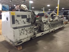 37"/50" x 210" Meuser, geared head gap bed engine lathe, 4-jaw 36" chuck, 2 steady rests
