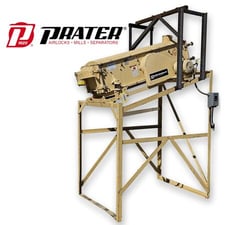 15" x 60" Prater Industries #VS1-15-1E, Carbon Steel single deck vibrating screener separator, 1 HP