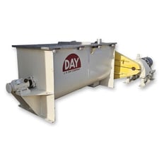 62 cu.ft. J H Day, Stainless Steel double ribbon blender, 38" W x 82.5" L x 46" D mixing chamber, 15 HP