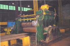 Bertsch, Plate Leveler, 60" x 3/4" capacity, 66" width x 12 diameter Rolls, 7 Rolls (4 over 3 Rolls), 50 HP