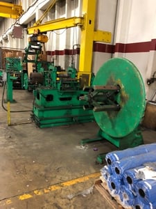12" x 3" Slitting Line, 4000 lb., .008" - .125" thickness, 72" outside dimension, 16" - 24" ID, .125" & .187"