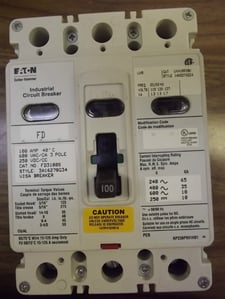 100 Amps, Eaton / Cutler Hammer Cutler Hammer Visa, FD3100S, circuit breaker, 600 Volts, 3P
