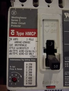 50 Amps, Westinghouse, HMCP050K2C, 600 Volts 3P style 6630C87G15C