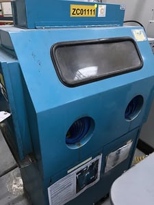 Shot blast cabinet #ADF-559, dual glove, single glove