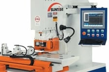 6" x 6" x 1/2" Sunrise #IW-110SD, hydraulic ironworker, 110 ton, 10 HP, 20" throat, new, in stock