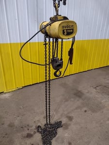 3 Ton, Budgit #113458-6, powered chain hoist, 2.5 HP, 10 FPM