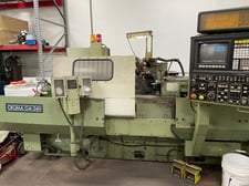 12.99" x 19.6" Okuma #GA-34N, CNC angle head grinder, 16" x 5" x 3" wheel, OSP 5000 Control, 12733 hours