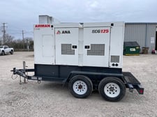 110 KW Airman #SDG125S, trailer mounted, Tier 4F, 120/240/208/277/480 Volts, 7528 hours, 2020, on rent, $40k