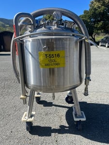 40 gallon Precision Stainless, reactor, Hastelloy, jacketed, 45 psi internal, multiple top inlets, dished