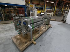 24" x 24" APV, Stainless Steel plate/frame filter press, 55 chambers, electric closure