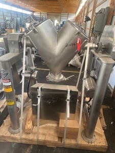 2 cu.ft. Patterson, 316 Stainless Steel twin shell V-blender with intensifier bar, serial #131950