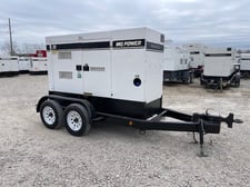 62 KW Multiquip #DCA70SSIU4F, trailer mounted, Tier 4F, 120/240/208/277/480 Volts, 11634 hours, 2016, $24.5k