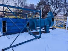 TORIT #64PJD8, with 36" cyclone, 14" airlock, (64) 8" bag set, ladder & platform
