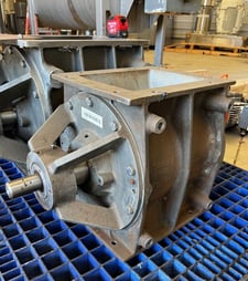 Buhler #USF-28/30, Stainless Steel airlock rotary valve / feeder, 8" x 10" x 16", 12.5" x 15" outside