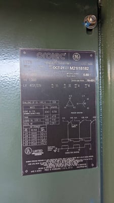 3000 KVA 13800 Primary, 415Y/240 Secondary, General Electric Prolec, padmount transformers