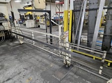 Thread up table, 20' x 36" Press Room Equipment, pneumatic lift