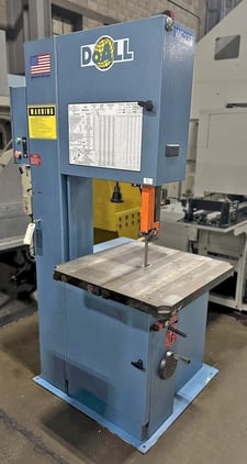 20" x 13" DoAll #2013-V, vertical contour band saw, 26" x 26" tilt table, 2 HP, 2008