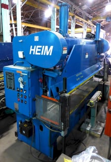 45 Ton, Heim #45-10, mechanical press brake, 14" x126" flanged bed, 3" stroke, 12" Shut Height, air clutch