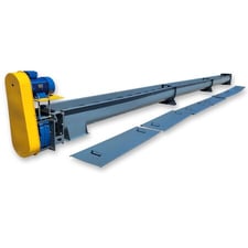 12" diameter x 36' long, Miteck, Carbon Steel industrial screw auger conveyor
