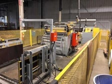 10000 lb. Rowe #PM-EAS-RET, 50" x.074"stock, 60" OD, 15.75"-20.25"ID, hold down arm, power expansion