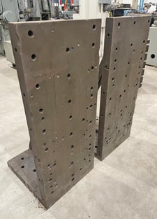 16" x 36" x 18" Cast iron angle plate, 1.75" face thickness, pair