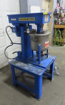 2 HP Hockmeyer #2LI, disperser, 5 gallon, Stainless Steel, jacketed, vacuum, 2" center bottom outlet