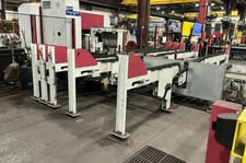 17.3" x 17.3" Behringer #HBM440A, dual post automatic hi-performance bandsaw, 43-427 FPM, 2019