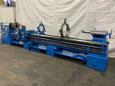 25" x 180" Jin Ling #25180G, gap bed engine lathe, 4-jaw 20" chuck, steady & follow rest, 2009