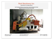 1" Ajax upsetter forging machine, 100-200 tons upsetting/grip force, 90 SPM, 6" stroke header, 7-1/2 HP