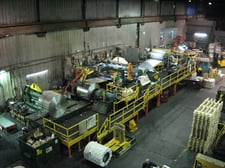 60" x 6" Cincinnati / Herr-Voss, slitting line, .011"-.135" gauage range, 50000 lb.