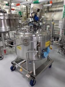 65 gallon Stainless Steel reactor, jacketed, 45 psi internal, Lightnin agitated