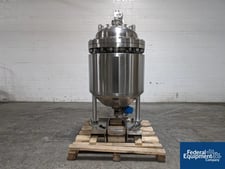 42 gallon Highland Agitated Receiver Tank, 316 Stainless Steel, 160 Liter, 24" diameter x 24" straight side