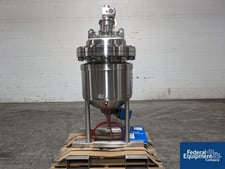 13 gallon Highland Agitated Receiver Tank, 316 Stainless Steel, 50 Liter, 15" diameter x 16" straight side