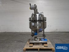 21 gallon Highland Agitated Receiver Tank, 316 Stainless Steel, 80 Liter, 24" diameter x 13" straight side