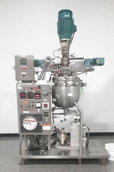13 gallon Greerco #50L AGI P/V, jacketed vacuum kettle, triple motion, 40 psi @ 300°F