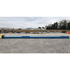9" diameter x 42' long, Orthman, screw auger conveyor, 3 HP Baldor drive, Dodge gearbox