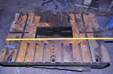 48" L x 31" width x 5" H, T-Slotted Bolster Plate, 12" x 36" hole in center