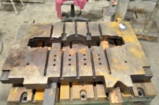 48" L x 28" width x 3.5" H, Bolster Plates, 5 T-slots on 5" centers, 6" x 36" hole in center irregular