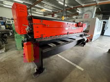 .177" x 9' Amada #M-3045, mechanical power squaring shear, 38" front operated power back gauge, 10' squaring