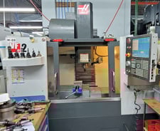 Haas #VF-2, CNC vertical machining center, 30" X, 16" Y, 20" Z, 12000 RPM, Renishaw probe, coolant thru