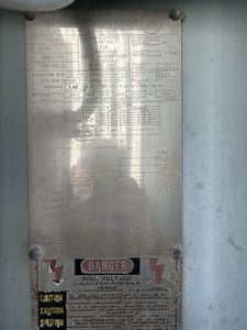 750/840 KVA 4160Y Primary, 480Y/277 Secondary, Westinghouse, substation Ttransformer, S#PAL4485-0101