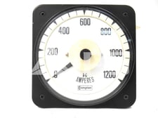 Crompton Switchboard AC Ammeter 0-1200 Amps Full Scale, 5 Amps Max