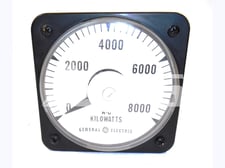 GE Ab-40 AC Kilowatt Meter 0-8000w Full Scale, 120vac, 5a, 3w3p