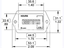 Eaton Rectangular Elapsed Time Indicator New 48-150vdc, 100-230 Volts AC