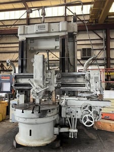 52" King #52, vertical turret lathe, 57" swing, 70" under rail, 150 RPM, pendant Control, rapid traverse