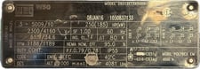 250 HP 1188/1189 RPM WEG, Frame 5009/10, TEFC, AC, 2300/4160 Volts