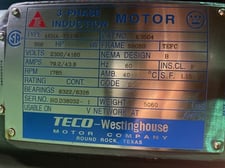 350 HP 1800 RPM Teco Westinghouse, Frame 5808B, TEFC BB, 2300/4160 Volts, New Surplus