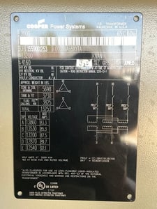 2000 KVA 13200 Delta Primary, 4160 Delta Secondary, 3 phase, Padmount Transformer
