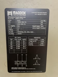 2000 KVA 13800 Delta Primary, 2300 Delta Secondary, 3 phase, Padmount Transformer, Ready To Ship