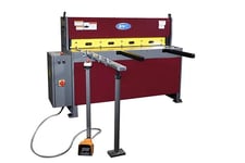 12 gauge x 4' GMC #EPS-0412M, mechanical shear, 52" blade, 35 SPM, 26" front operated manual back gauge, 60"